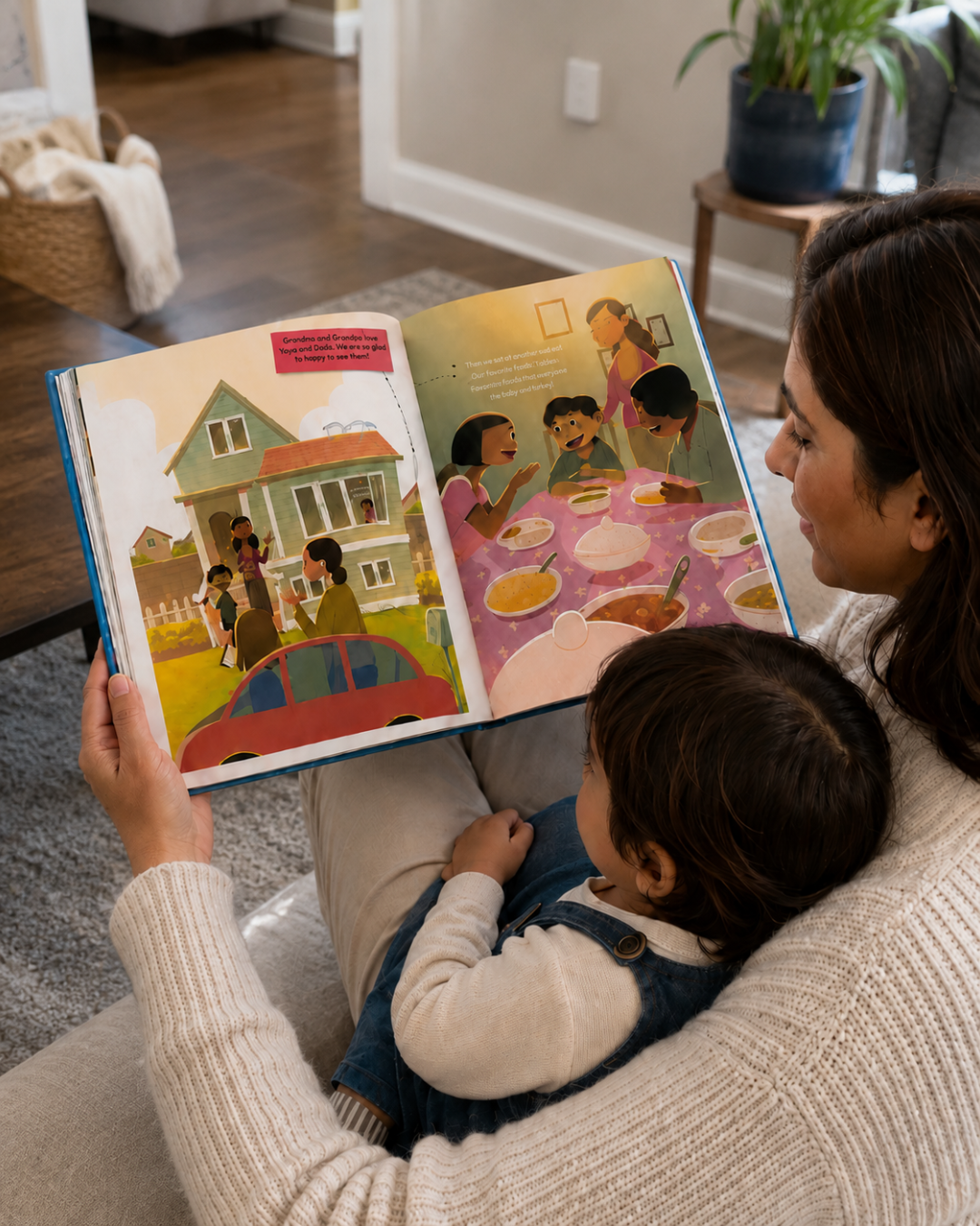 mother son reading personalized childrens books on religious learning customized storybooks for kids avatar eid gifting religion culture heritage tradition roots library