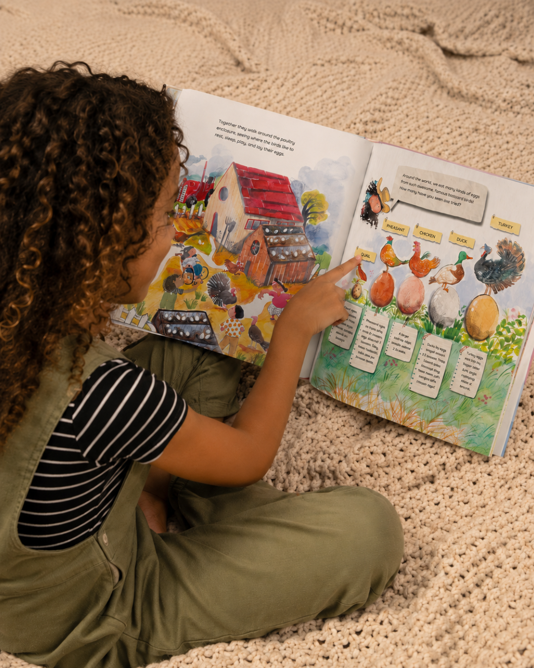 bound to belong kid reading personalized food book for children culture tradition customized farm to table storybook on rice bananas eggs