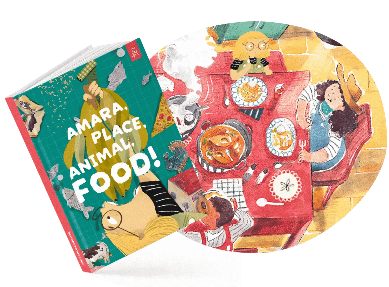 Personalized Cover of the Children's Book learning about food around the world
